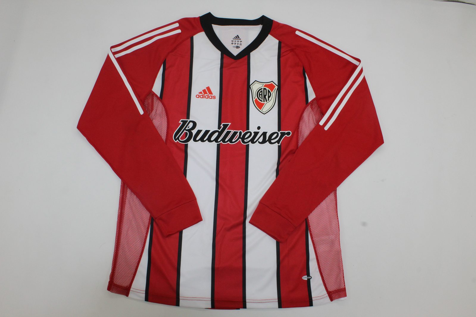 AAA Quality River Plate 03/04 Away White/Red Long Soccer Jersey